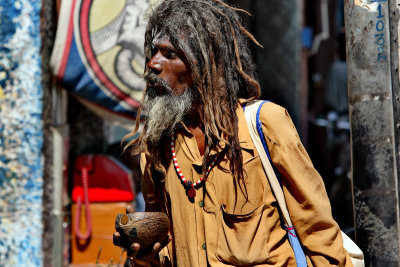 A Sadhu with an authentic bowl