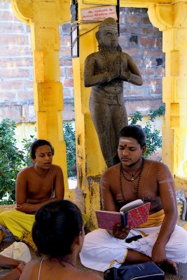 Brahmin priest and his pupils