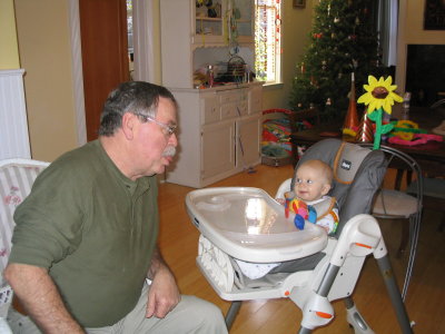 Uncle Tom makes a silly face