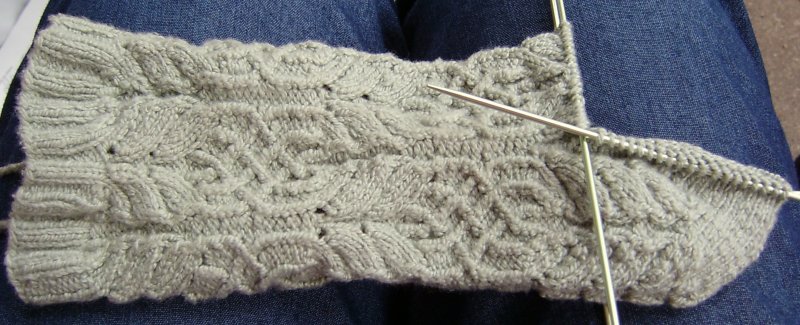 Twisted Flower Sock Progress
