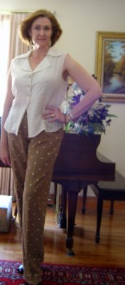 Dotted Linen Pants