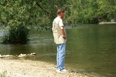 Brian Higgins on the banks of the Boise River