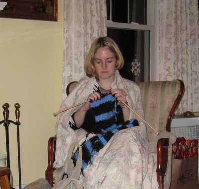 Colleen knitting