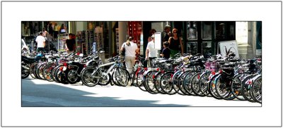Orderly Rows of Swiss Bikes