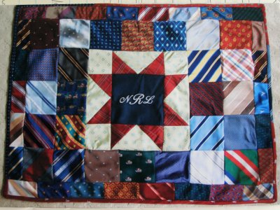 Tie quilt for grandson