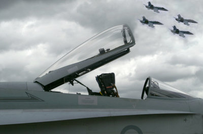 Hornet Fly Past 1