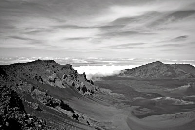 Haleakala Crater B&W