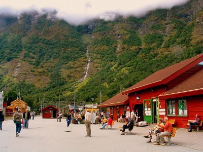 Flam, connecting the train with the boat