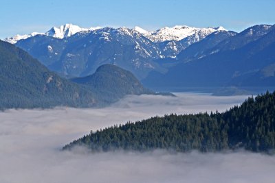 Indian Arm is covered in fog