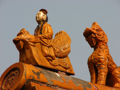 Up on the roof of the Forbidden City