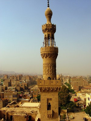The minaret at the Bakui Mosque