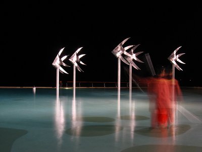 Night time cleaning of the public swimming at Cairns