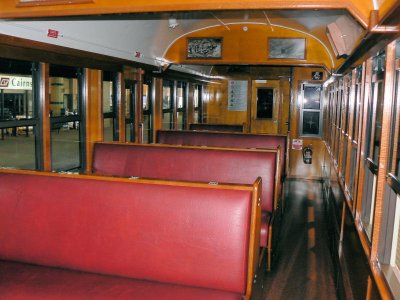 inside the train at Cairns