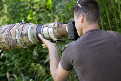 Thanks to my wife, this is me using the 600mm f4 with the 1.4x attached.