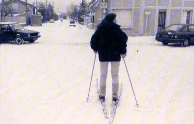 La skieuse est  Livry Gargan...