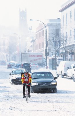 rouler dans le blizzard