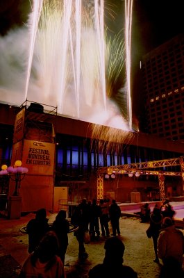 Feux en hiver - fireworks in winter