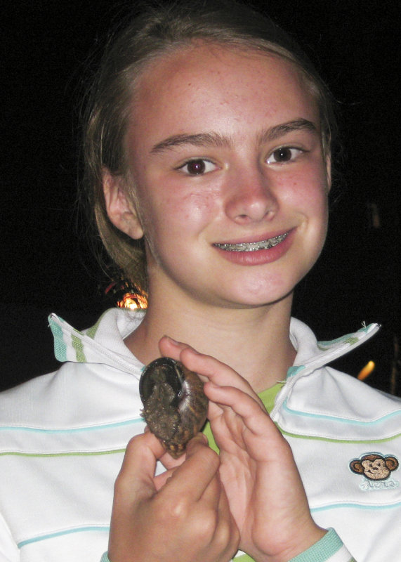 Erin with snail