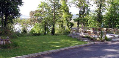 Deck overlooking Kenmare Bay at Waters Edge B&B