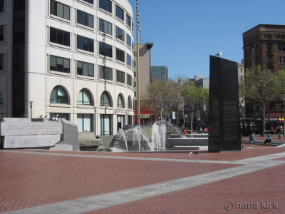 Looking east toward the fountain