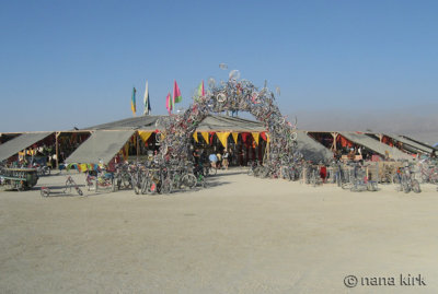 Bike arch at the Cafe