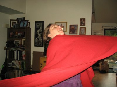 Dahling, it's my red, red cape!