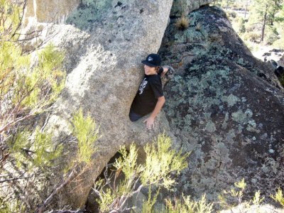Andre in a hole