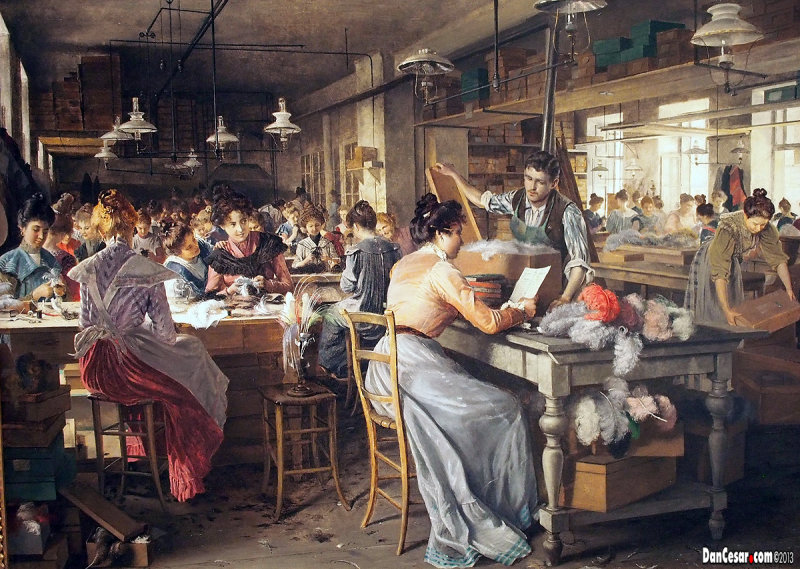 Plume Factory, 1902, Johann Hamza (1850-1927)