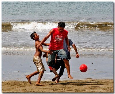 Football On The Beach