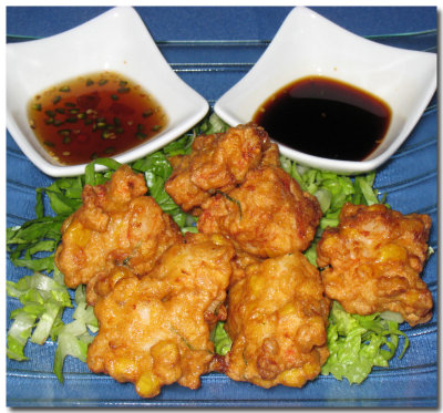 Thai Shrimp Cornfritters With Dipping Sauce