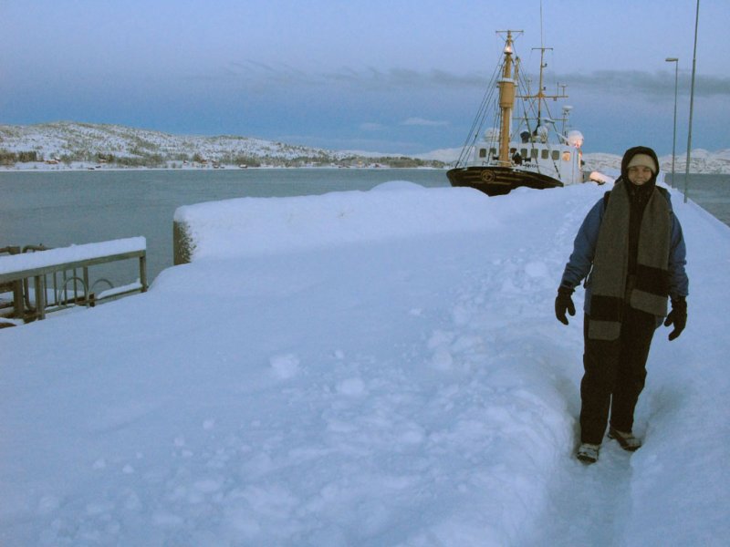 Cynthia on the way to the boat
