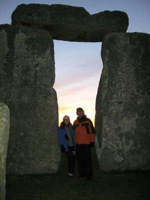 The happy couple at Stonehenge