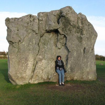 Sitting in the seat on an Avebury stone