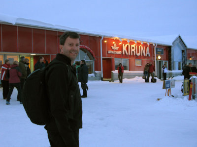 We arrive in Kiruna, Sweden (120 miles north of arctic circle!)