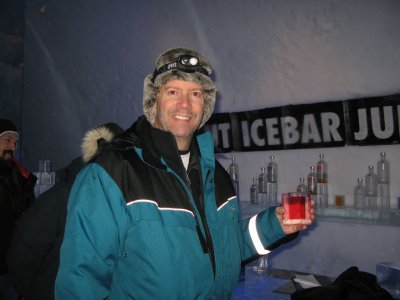 Jim is brave enough to hold the ICE glass with bare hands