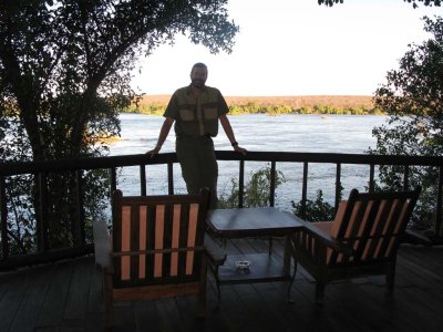 Our deck looks right out on the river