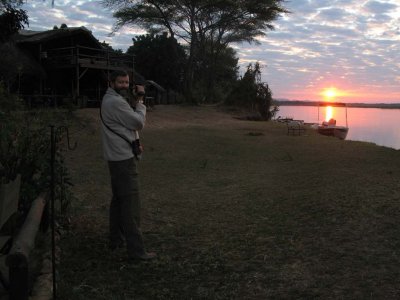 Jim enjoys sunrise at Chiawa