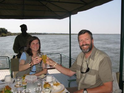 Champagne lunch on the river