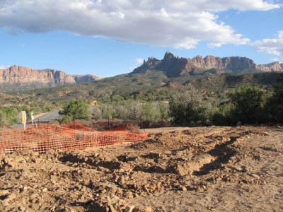 Trenching for footings