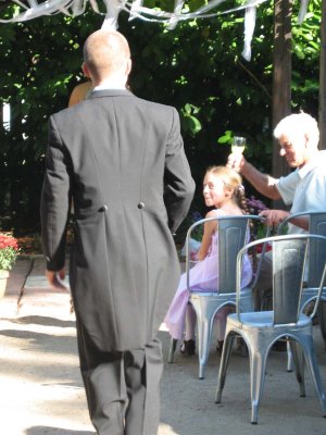 Mark walking down the aisle (nice tails!)