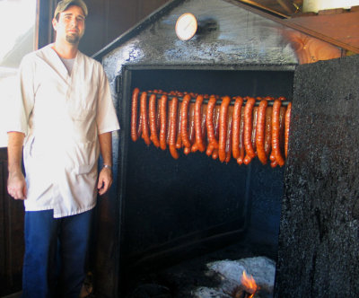 Andouille - Smoking Sausage in Centuries Old German Tradition