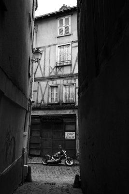 Through an alley