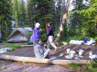 Linda, Barb & Wardie, Early Morning, Devils Lake