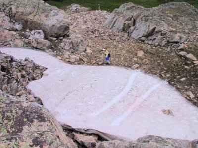 Cassie's Skid Marks on Snowfield