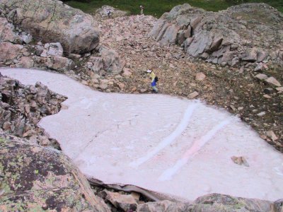 Cassie's Skid Marks on Snowfield