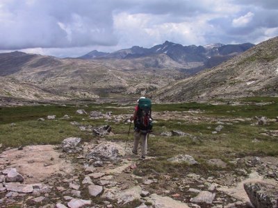Linda's Descent....Cloud Peak on Right Skyline