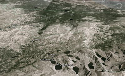 South Section of Hike (Waypoints shown)