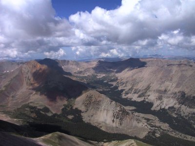 Antero Summit View of Grizzly Mt (13,708') on Left