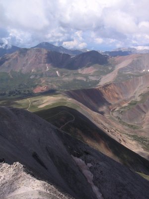 Antero Summit View, Look'g SW'ly, Our Switchbacks on the Left