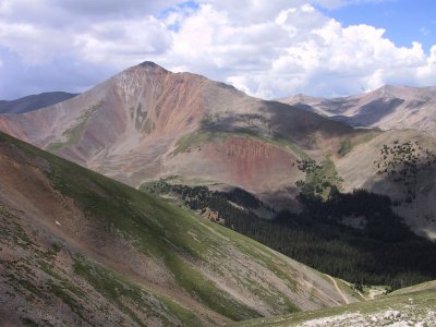 Awesome Views, Grizzly Mt (13,708') on Left Third of Skyline